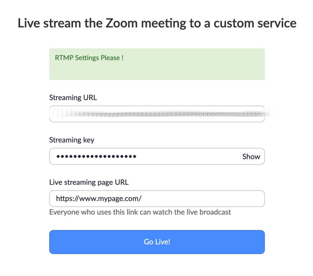 Custom service Zoom