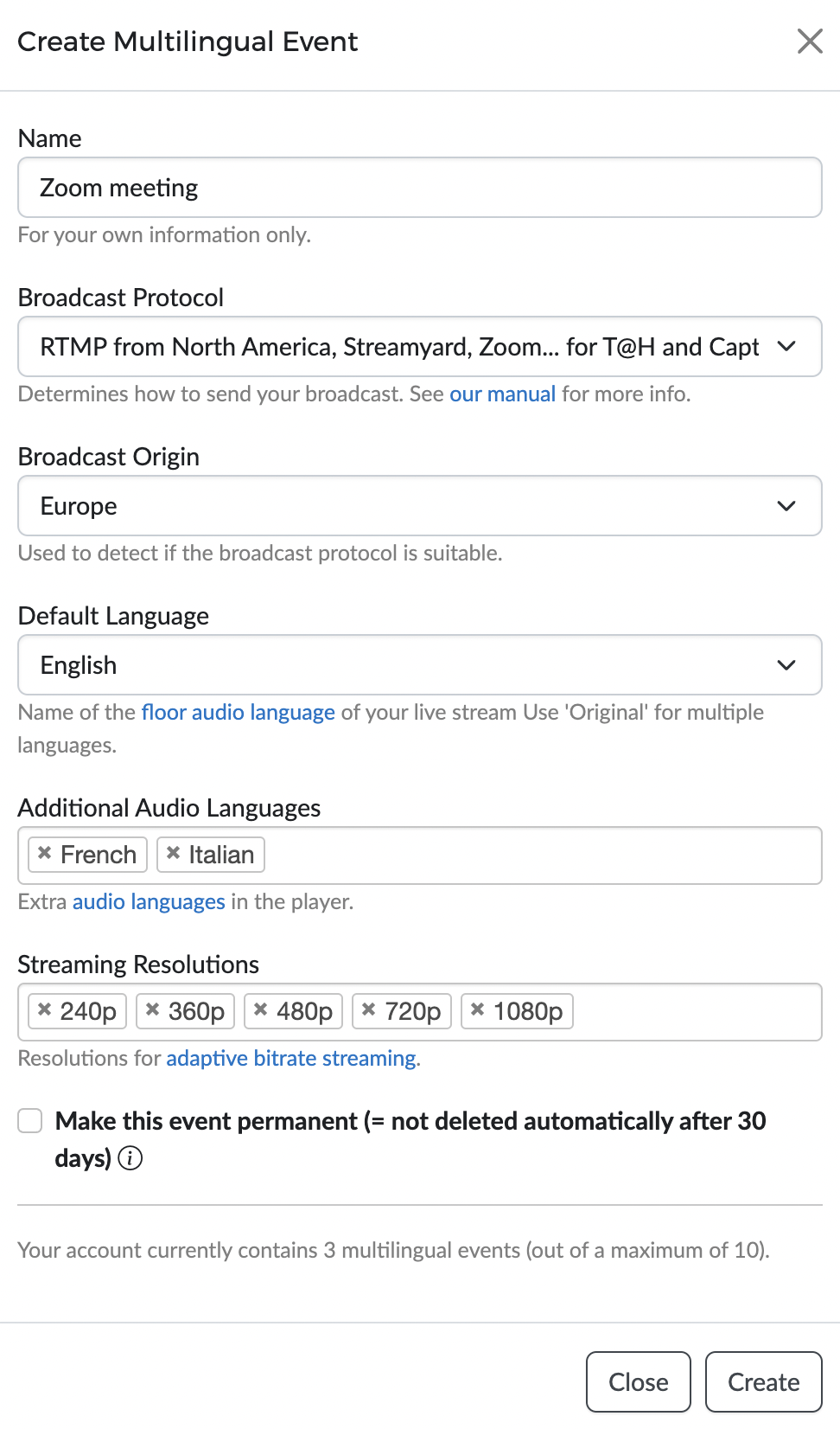 How to simultaneously translate a Zoom meeting and add it your website