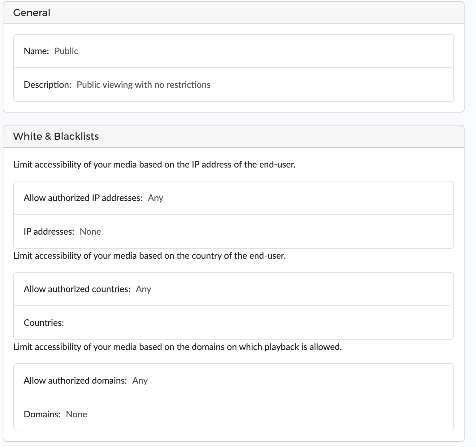 Clevercast player - viewing profiles